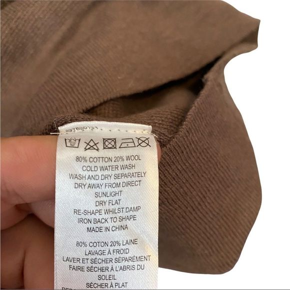 French connection cuffed short sleeve cotton/wool blend tunic sweater size 8 EUC - Picture 4 of 6